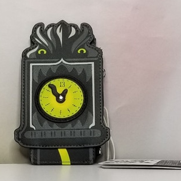 Loungefly The Haunted Mansion Welcome Foolish Mortals Clock Glow Lg Card Holder - Picture 1 of 5